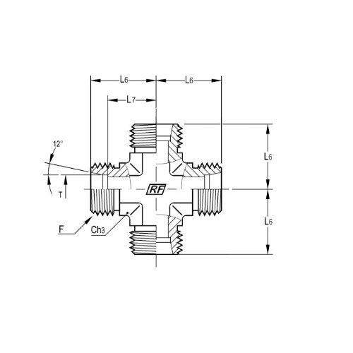 意大利RACFLUID 24° DIN锥形接头2SKU-24
