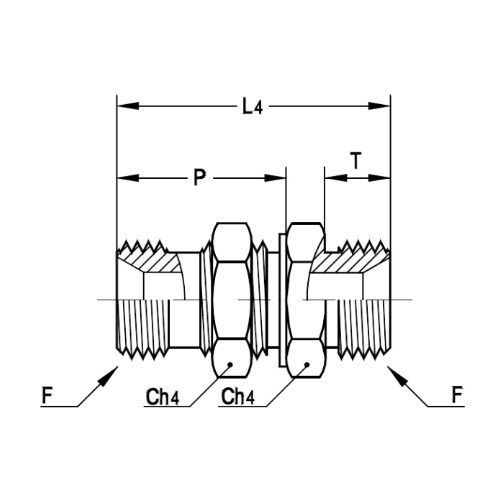 意大利RACFLUID 60° BSP 锥形密封管件4MUP-1/8