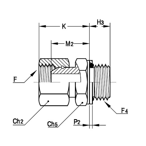 意大利RACFLUID 60° BSP 锥形密封管件4FG-3/8-1/4