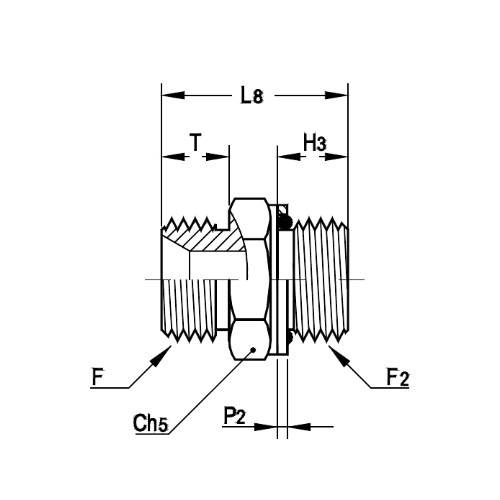 意大利RACFLUID 60° BSP 锥形密封管件4M2-1.1/2-48