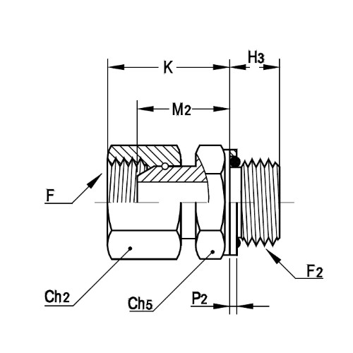 意大利RACFLUID 60° BSP 锥形密封管件4FG2-3/4-27