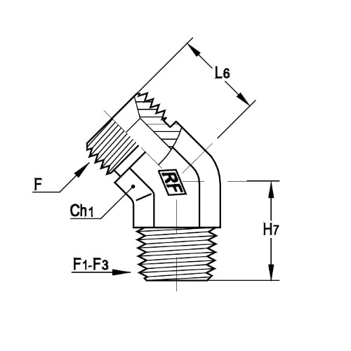 意大利RACFLUID 60° BSP 锥形密封管件4V1-1/4