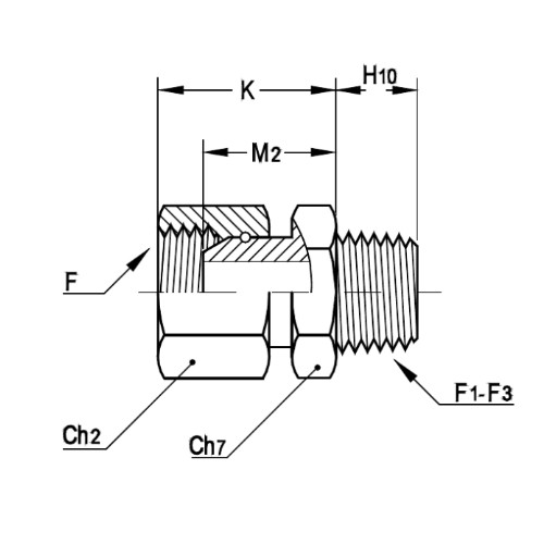 意大利RACFLUID 60° BSP 锥形密封管件4FG1-3/4-1