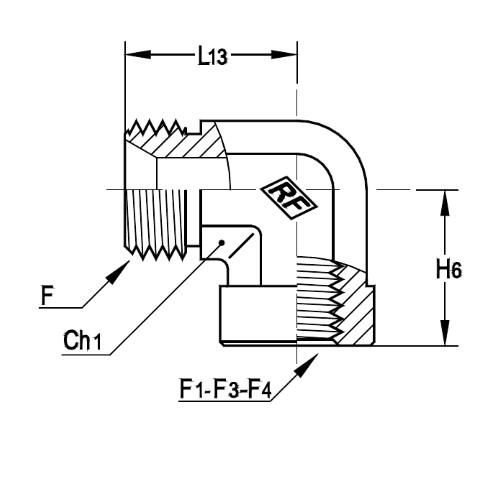 意大利RACFLUID 60° BSP 锥形密封管件4CF-1