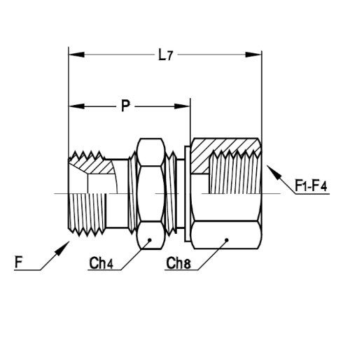意大利RACFLUID 60° BSP 锥形密封管件4MFP-1/2