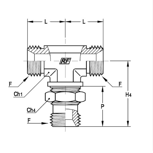 意大利RACFLUID 60° BSP 锥形密封管件4TUPL-1.1/2