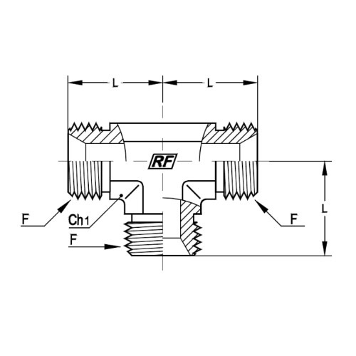 意大利RACFLUID 60° BSP 锥形密封管件4KU-3/8