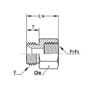 意大利RACFLUID 60° BSP 锥形密封管件4FGF1-1.1/2-1/4