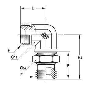 意大利RACFLUID 60° BSP 锥形密封管件4CUP-1.1/2