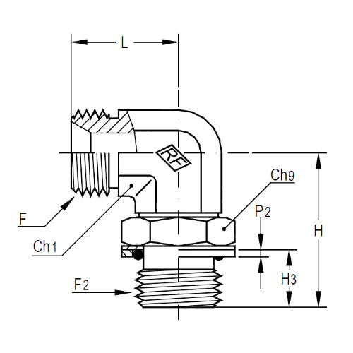 意大利RACFLUID 60° BSP 锥形密封管件4CO-1-3/4