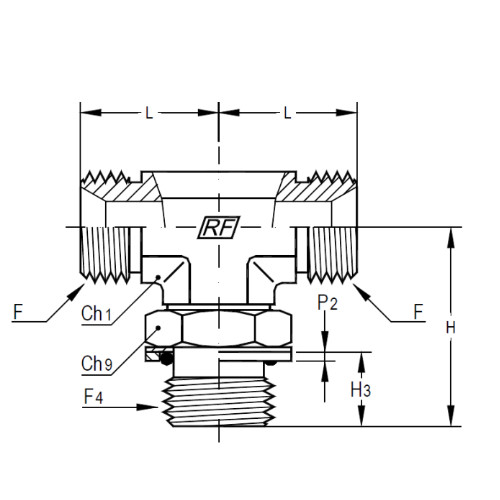 意大利RACFLUID 60° BSP 锥形密封管件4TOL-1-3/4