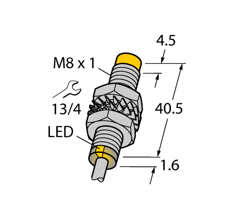德国TURCK图尔克电感式传感器NI3-M08E-VN6X 7M