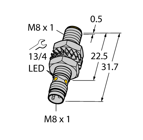 德国TURCK图尔克电感式传感器BI2-M08K-AN6X-V1131