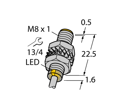 德国TURCK图尔克电感式传感器BI2-M08K-VN6X 7M
