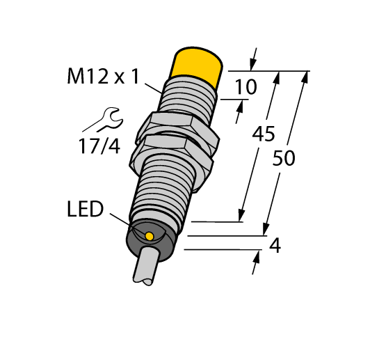 德国TURCK图尔克电感式传感器NI8-M12-VN6X 7M