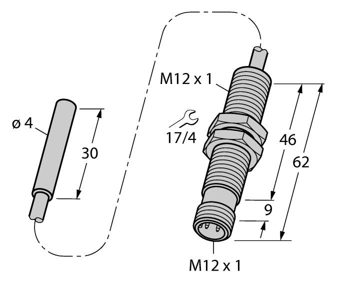 德国TURCK图尔克电感式传感器BI1.5-EH04-0.3-M12-SIU-H1141
