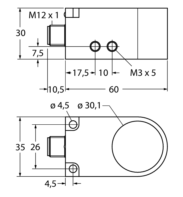德国TURCK图尔克电感式传感器BI30R-W30-DAP6X-H1141