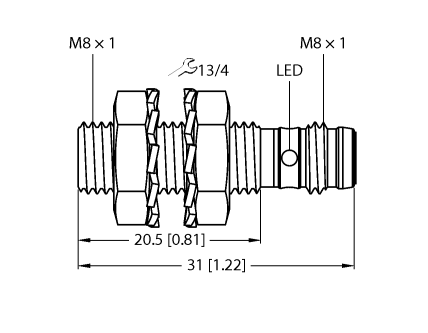 德国TURCK图尔克电感式传感器BI1.5-EG08K-AN6X-V1131