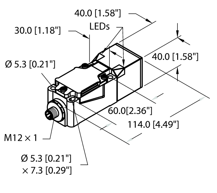 德国TURCK图尔克电感式传感器NI50U-CP40-AP6X2-H1141
