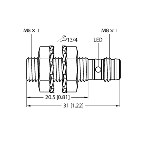 德国TURCK图尔克电感式传感器BI1.5-EG08K-AN6X-V1131