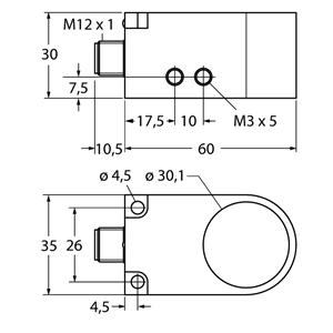 德国TURCK图尔克电感式传感器BI30R-W30-DAN6X-H1141