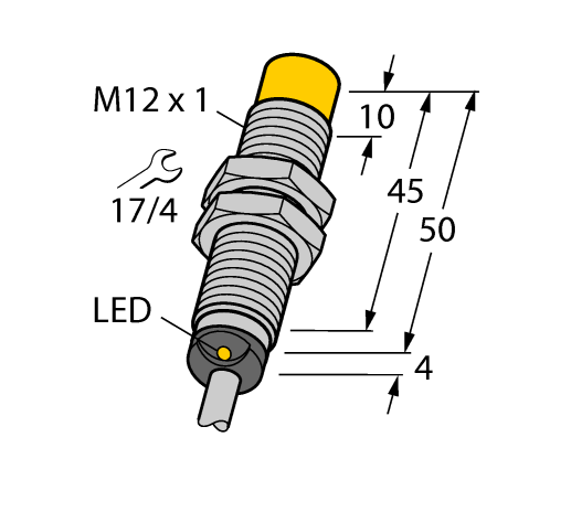 德国TURCK图尔克电感式传感器NI8-M12-VP6X 7M