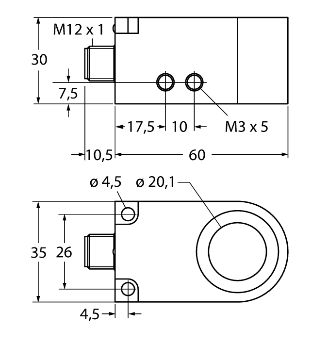 德国TURCK图尔克电感式传感器BI20R-W30-DAN6X-H1141