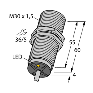 德国TURCK图尔克电感式传感器BI10-M30-AN6X