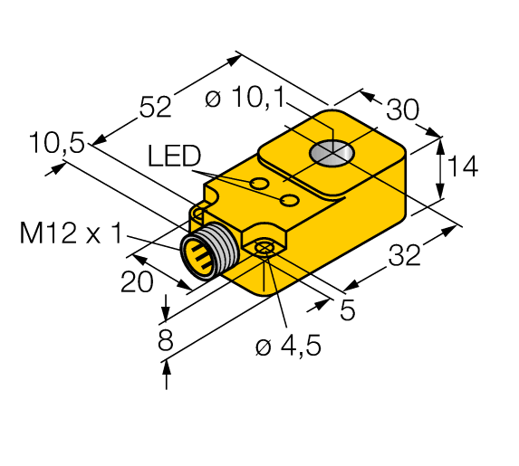 德国TURCK图尔克电感式传感器BI10R-Q14-AP6X2-H1141