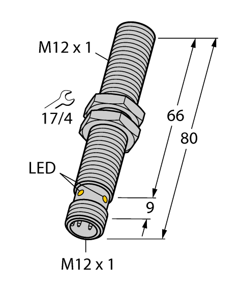 德国TURCK图尔克电感式传感器BI4U-EM12WD-VP6X-H1141 L80