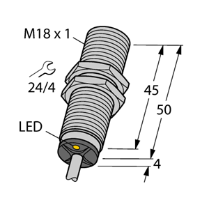 德国TURCK图尔克电感式传感器BI8U-M18-AP6X