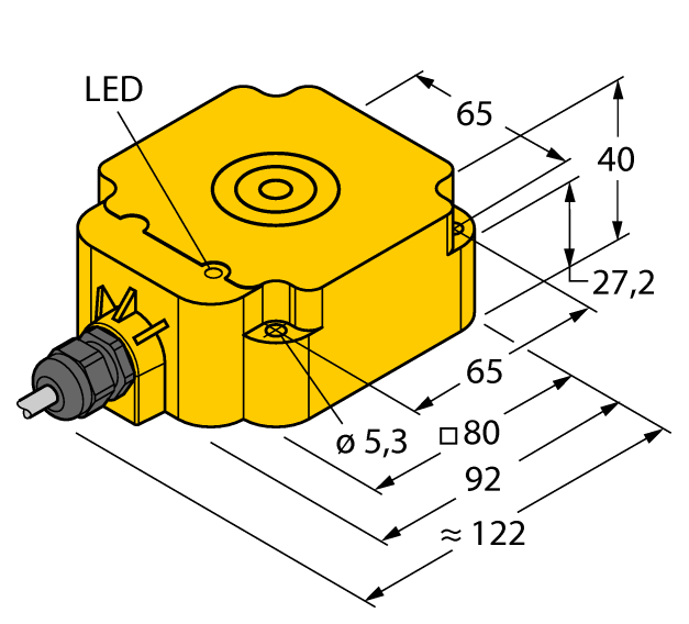 德国TURCK图尔克电感式传感器BI50-Q80-Y1X