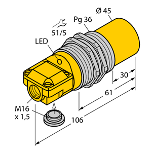 德国TURCK图尔克电感式传感器NI40-G47SR-FZ3X2