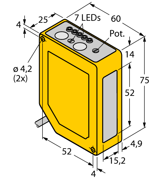 德国TURCK图尔克光电传感器Q60VR3AFV1000 W/30