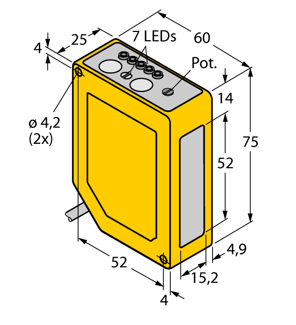 德国TURCK图尔克光电传感器Q60BB6LAF1400