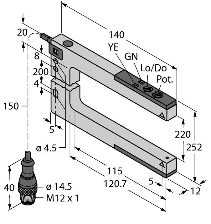 德国TURCK图尔克光电传感器SLM220B6QPMA