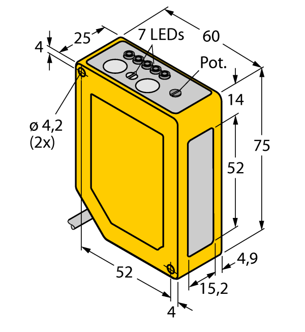 德国TURCK图尔克光电传感器Q60VR3AF2000QPMA10