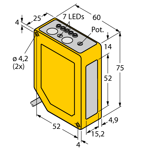 德国TURCK图尔克光电传感器Q60VR3AF2000