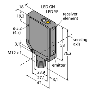 德国TURCK图尔克光电传感器QMT42VP6FF1500Q