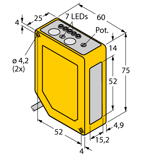 德国TURCK图尔克光电传感器Q60BB6LAF1400Q