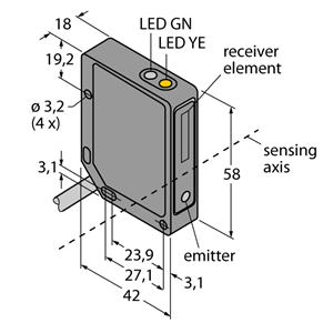 德国TURCK图尔克光电传感器QMT42VP6FF500 W/30