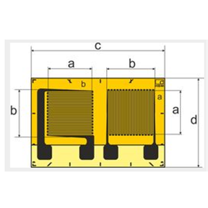 德国HBM带通用焊盘的T型应变花1-XY7x-6/350