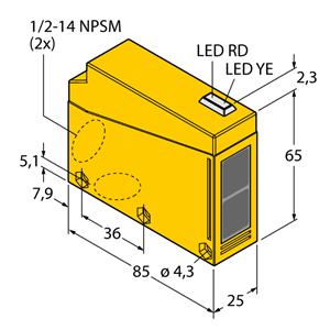 德国TURCK图尔克光电传感器Q85BB62LP-T9-B