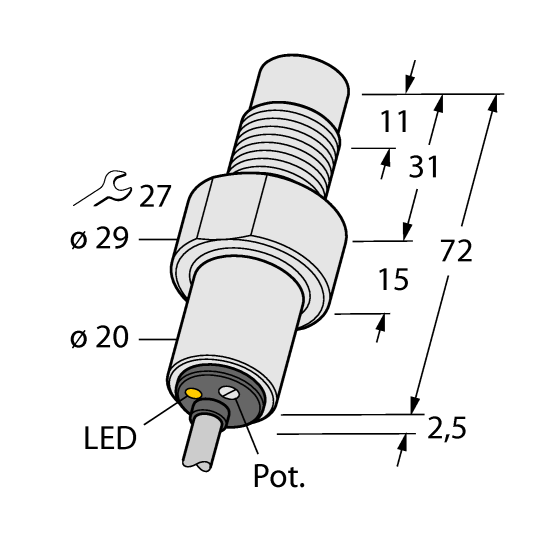 德国TURCK图尔克电容式传感器BC5-S185-AN4X