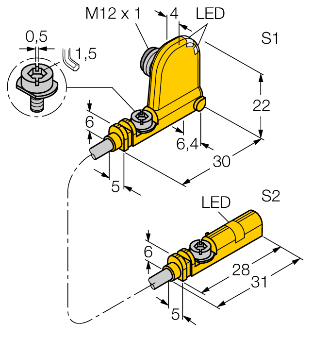 德国TURCK图尔克电容式传感器BIM-UNT-0.1-UNT-2AP6X3-H1141