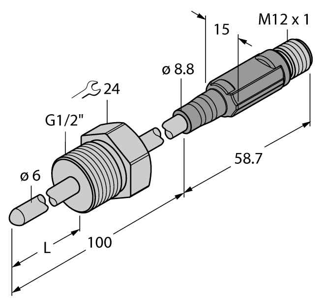 德国TURCK图尔克温度传感器TTM150C-206A-G1/2-LI6-H1140-L460-50