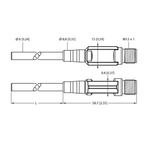 德国TURCK图尔克温度传感器TTM150C-206A-CF-LI6-H1140-L200