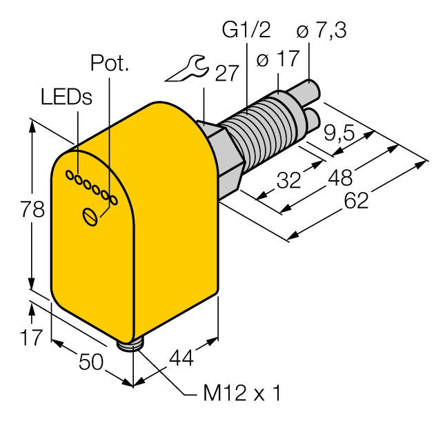 德国TURCK图尔克流量传感器FCS-GL1/2A2P-VRX/24VDC/A
