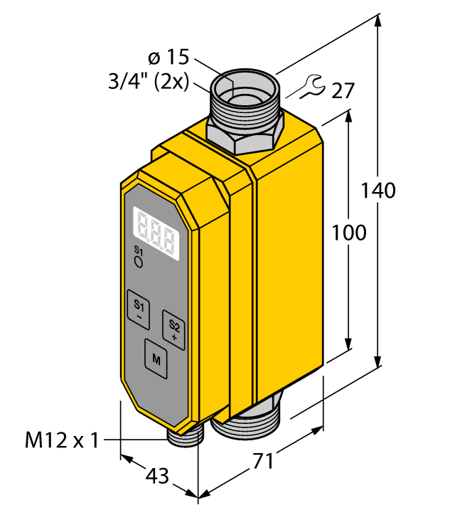 德国TURCK图尔克流量传感器FCMI-3/4D12DYA4P-LIUP8X-H1141