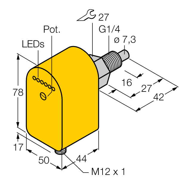 德国TURCK图尔克流量传感器FCS-G1/4A4P-AP8X-H1141